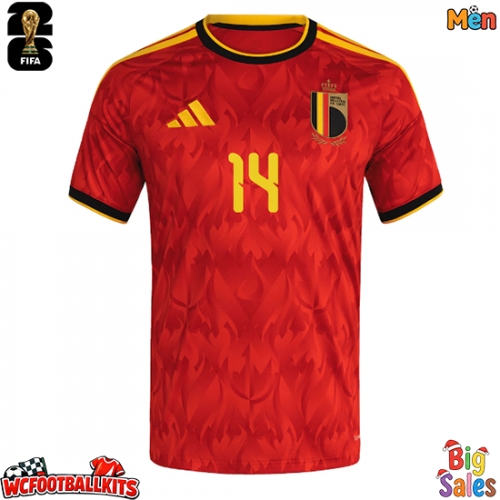 Belgium Dodi Lukebakio #14 Replica Home Stadium Shirt World Cup 2026 Short Sleeve